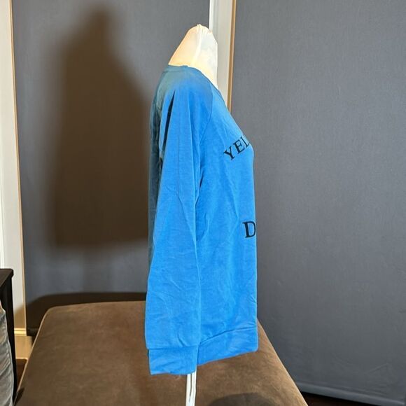 Women’s Blue Yellowstone Long Sleeve Round Neck Lightweight Sweater Size L NWOT - Picture 3 of 8